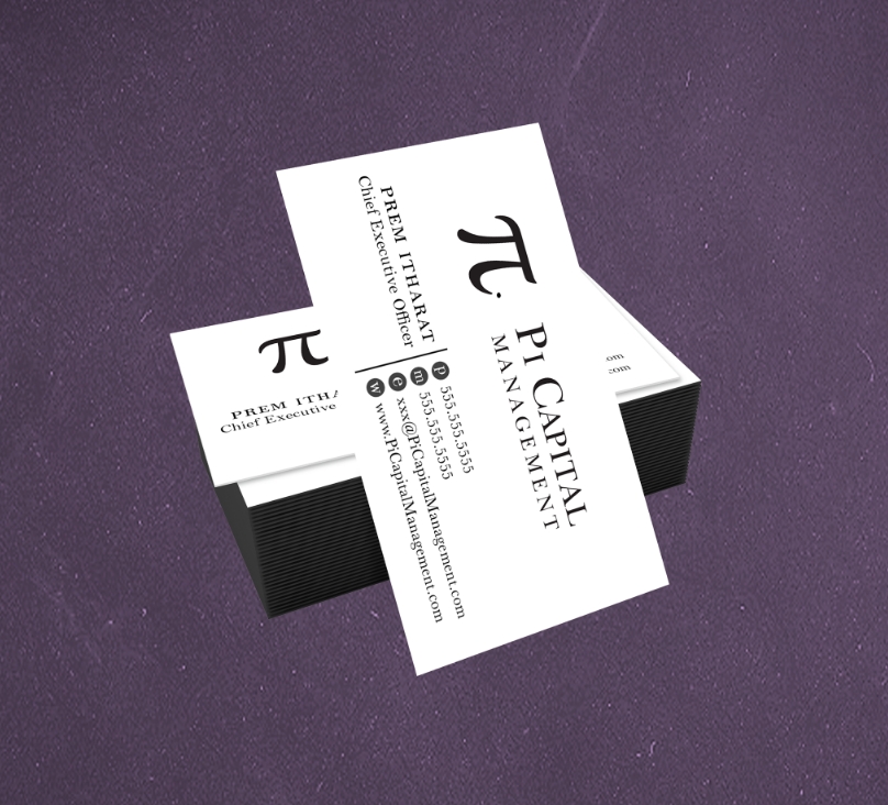 Pi Capital Management. Logo and business card design.